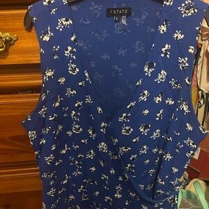 1. State Navy Floral Women's Blouse